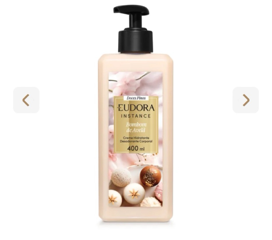 Creme Hidratante Desodorante Corporal Instance Bombom de Avelã 400ml