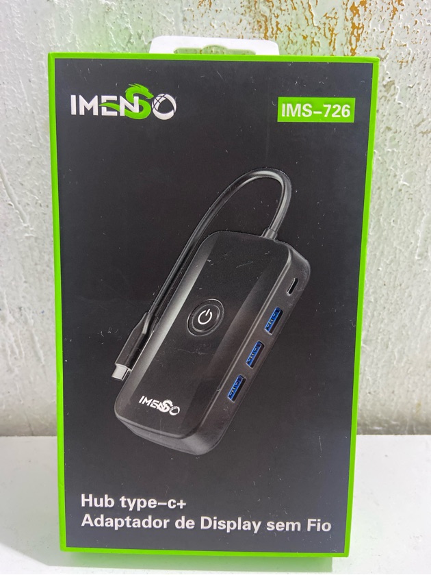 IMS-726 HUB TIPO C COM ADP DISPLAY SEM FIO