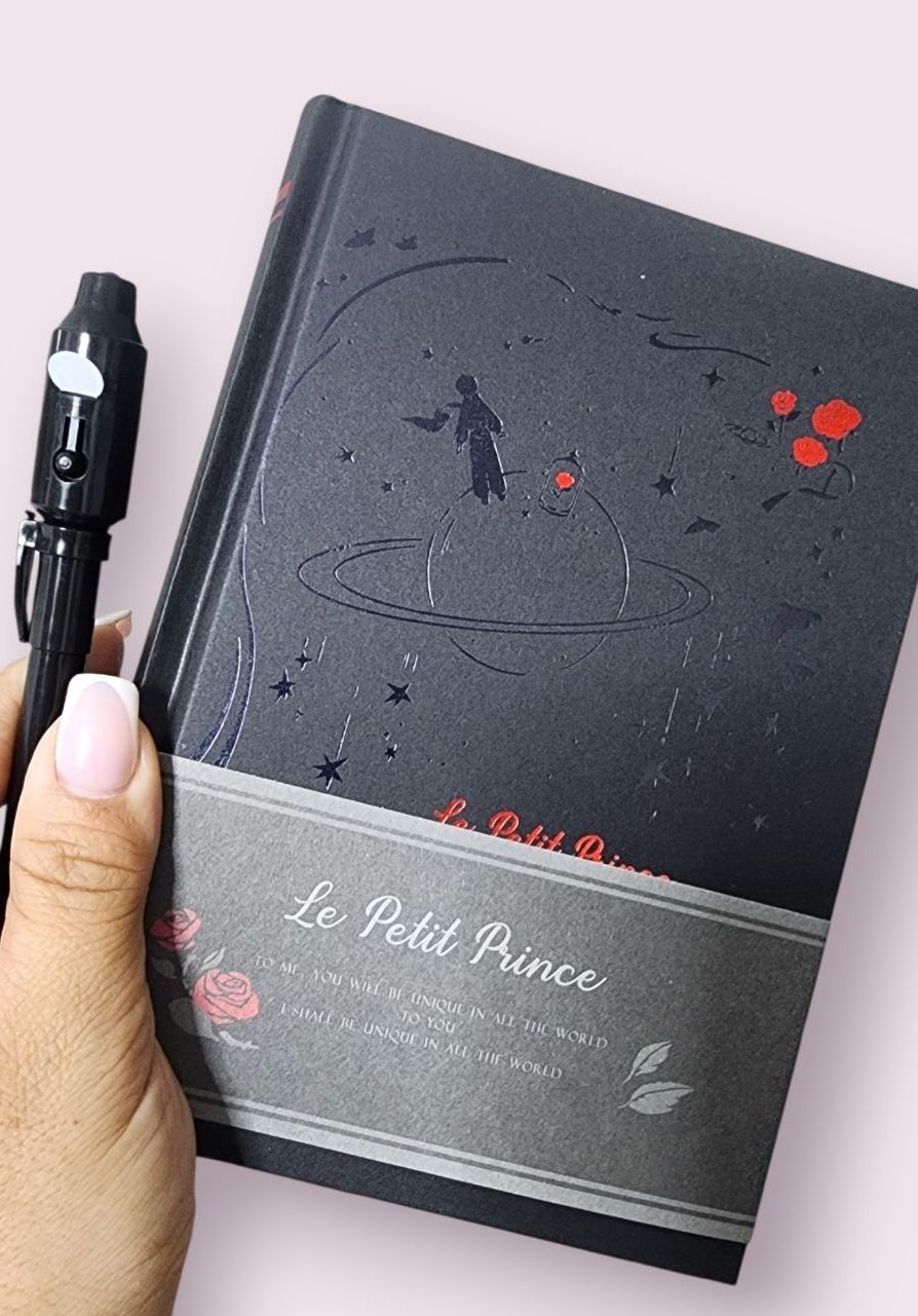 Agenda El Principito con lapicero tinta invisible y luz ultravioleta