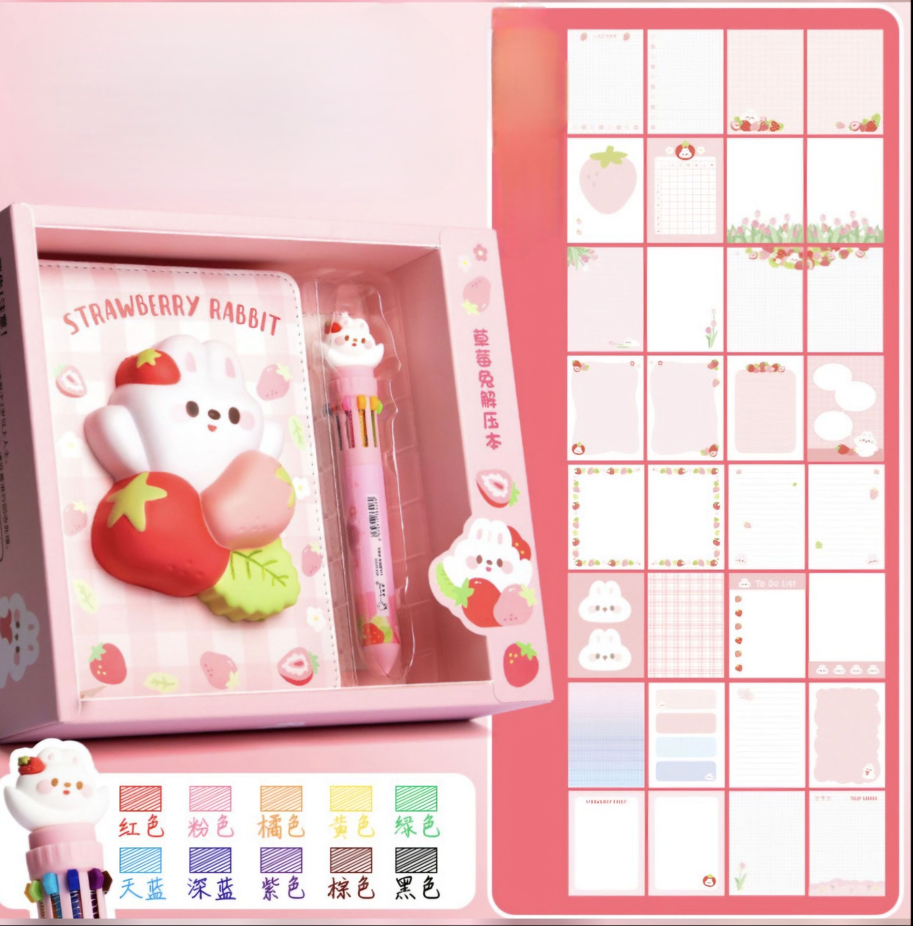 Agenda con lapicero y squishy
