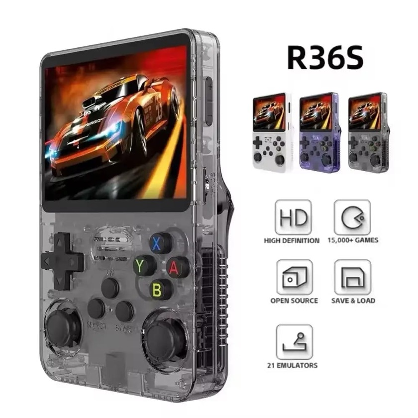 Consola de Videojuegos Pórtatil R36s con más de 1000 Juegos de Variadas Plataformas (más de 15) Desde Atari Nintendo Playstation hasta Sega Dreamcast