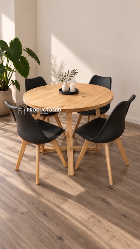 Juego Mesa Zoe Red + 4 Sillas Tulip - Envio SIN CARGO A CABA