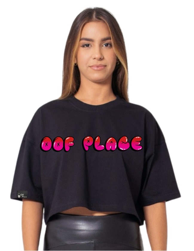 CROPPED OVERSIZED OFF PRETO, BRANCO E OFF WHITE