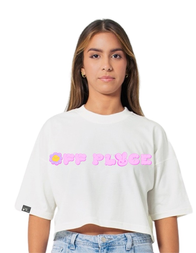 CROPPED OVERSIZED OFF PRETO, BRANCO E OFF WHITE