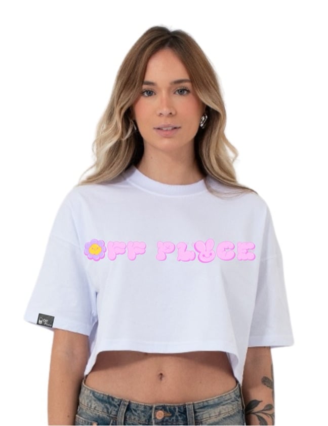 CROPPED OVERSIZED OFF PRETO, BRANCO E OFF WHITE