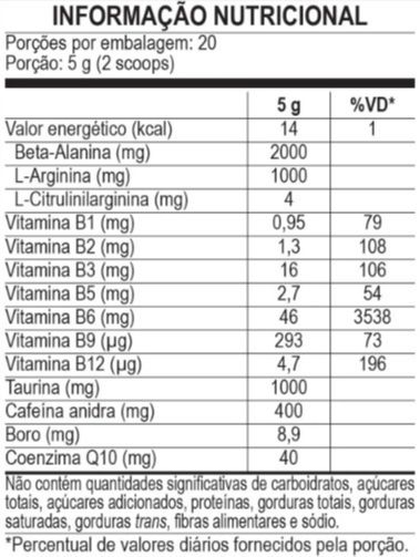 Nuclear Rush Pré-Treino em Pó - 100g