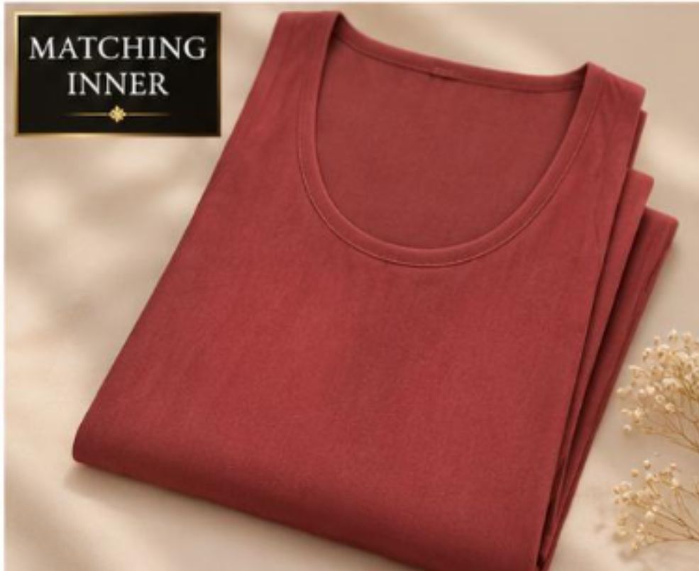 REDDISH BROWN COLORED VISCOSE CHIKANKARI (PD-0225)