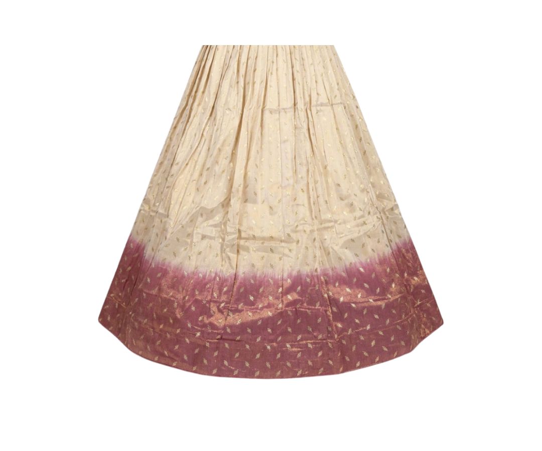 GIRLS DHAVANI - OFF WHITE WITH LIGHT MAGENTA