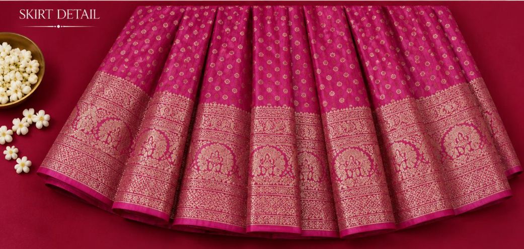 LADIES DHAVANI - LIGHT PINK