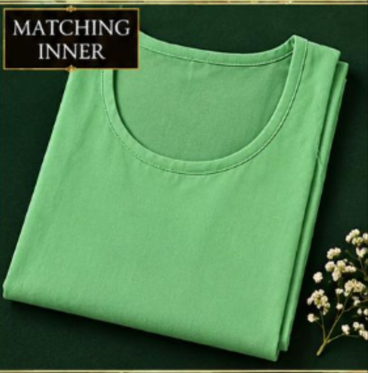 MINT GREEN COLORED VISCOSE CHIKANKARI (PD-0023)