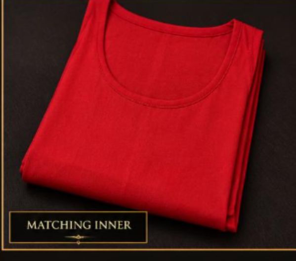 DARK RED COLORED VISCOSE CHIKANKARI (PD-0020)