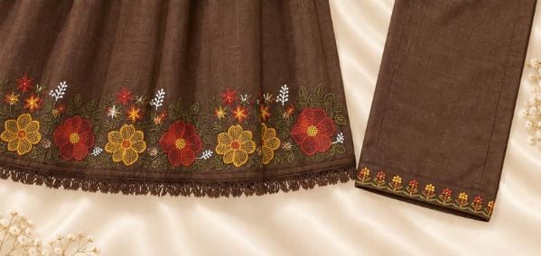 3 PC SET with Floral Embroidery