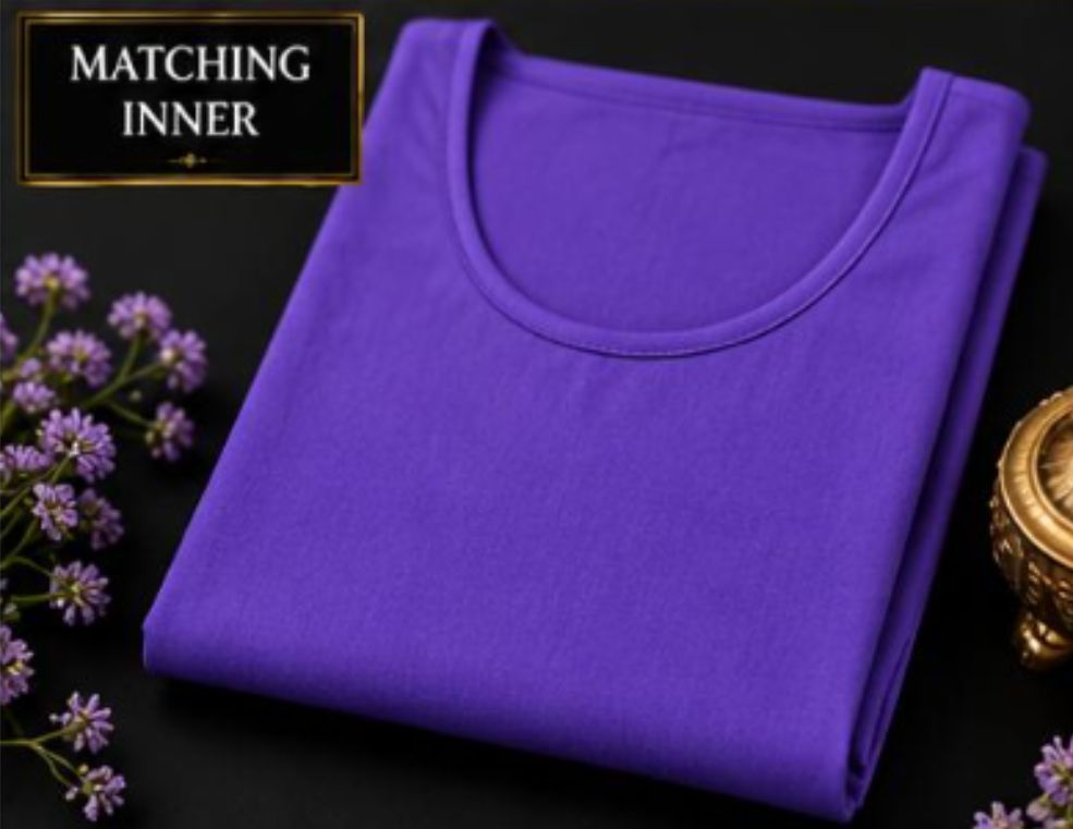 ROYAL PURPLE COLORED VISCOSE CHIKANKARI (PD-0022)