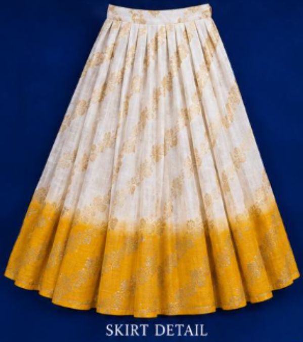 Girls Soft Silk Lacha with Unstitched Blouse & Dhavani