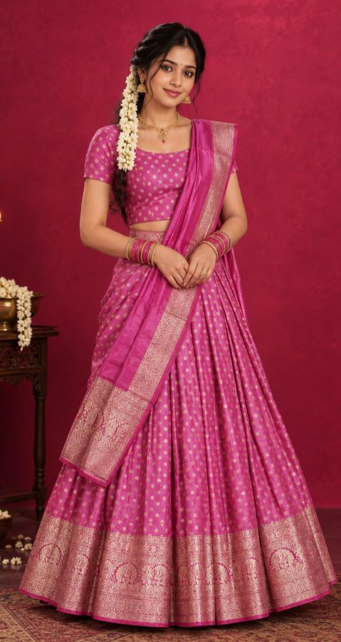 LADIES DHAVANI - LIGHT PINK
