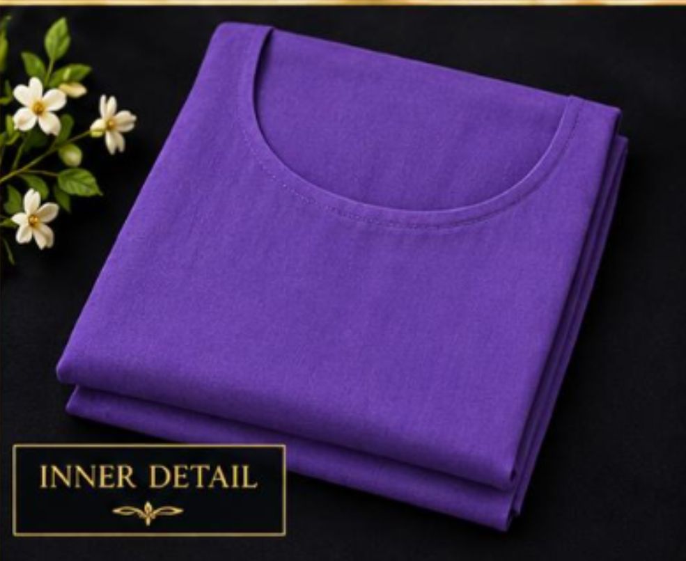 PURPLE COLORED VISCOSE CHIKANKARI