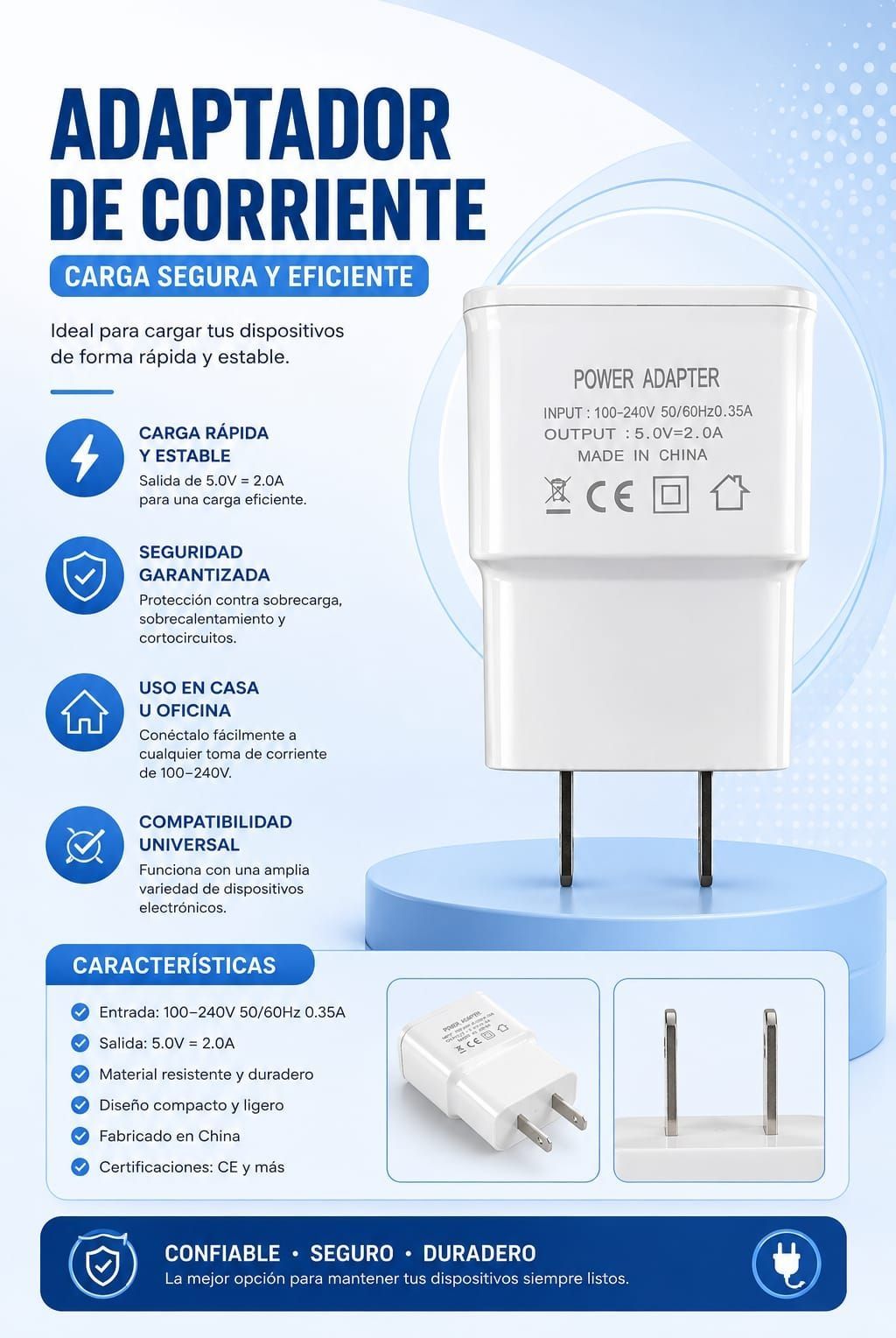 ADAPTADOR DE CORRIENTE PARA BOCINAS