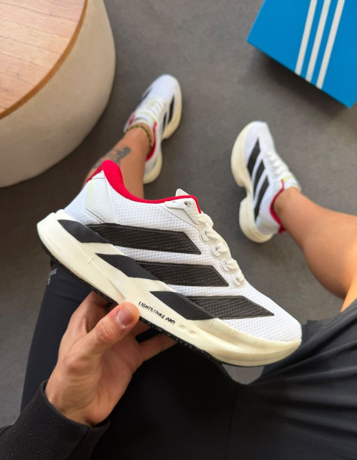 Adidas Adizero Evo SL (Linha Básica) Branco/Verde/Vermelho Masculino