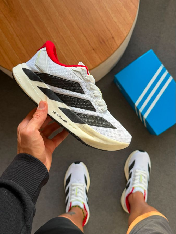 Adidas Adizero Evo SL (Linha Básica) Branco/Verde/Vermelho Masculino