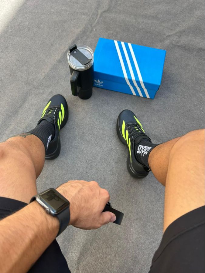 Adidas Adizero Evo SL Preto/Verde Masculino