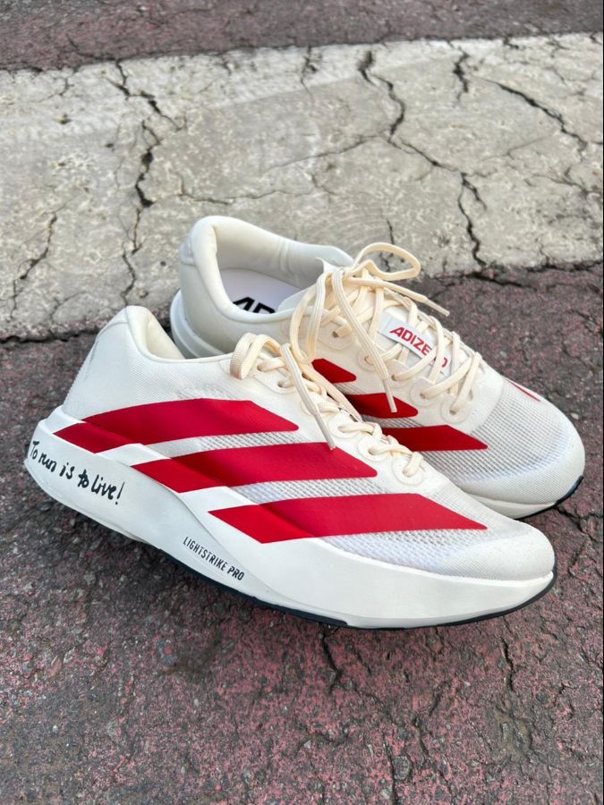 Adidas Adizero Evo SL - Branco/Vermelho Unissex