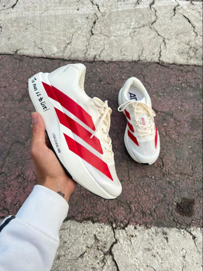 Adidas Adizero Evo SL - Branco/Vermelho Unissex