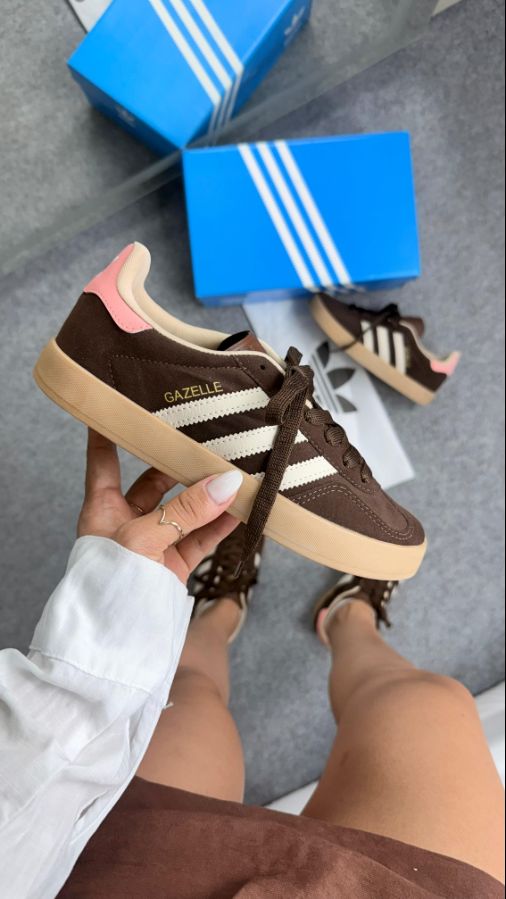Adidas Gazelle Premium Preto/Branco Feminino - Disponível 34 AO 39