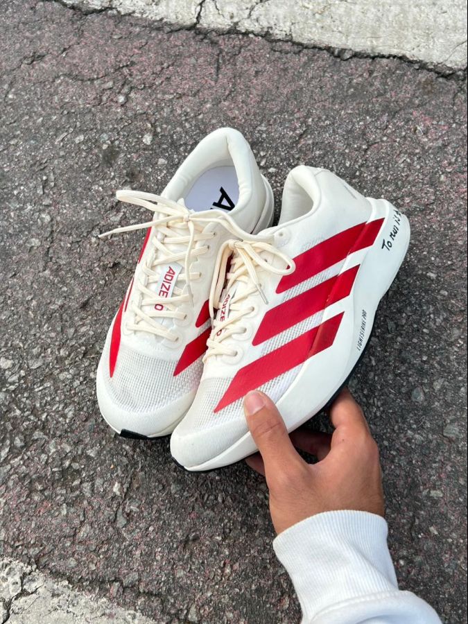 Adidas Adizero Evo SL - Branco/Vermelho Unissex