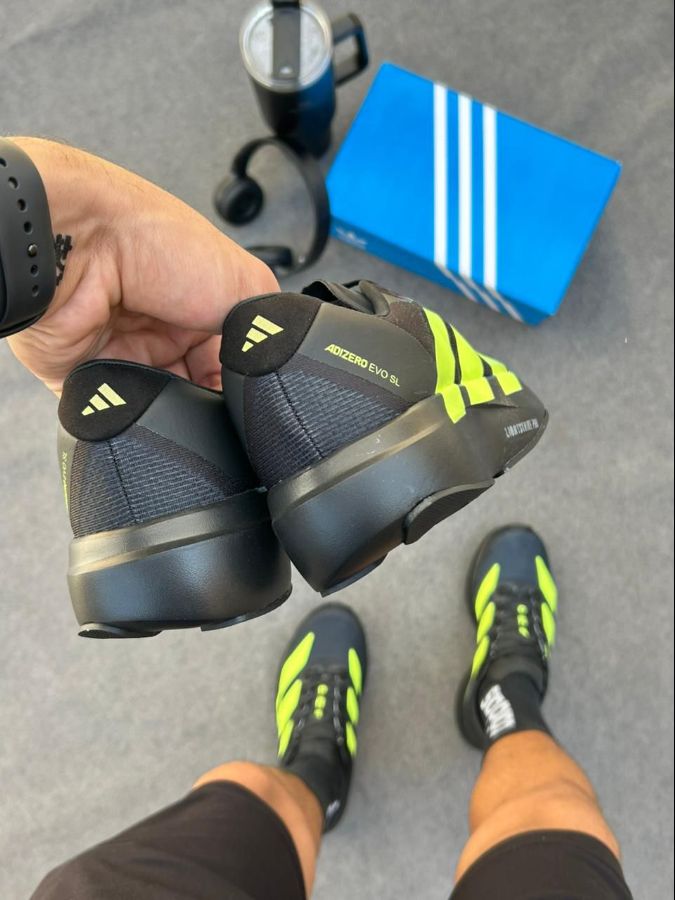 Adidas Adizero Evo SL Preto/Verde Masculino