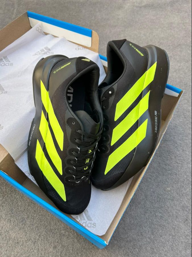 Adidas Adizero Evo SL Preto/Verde Masculino