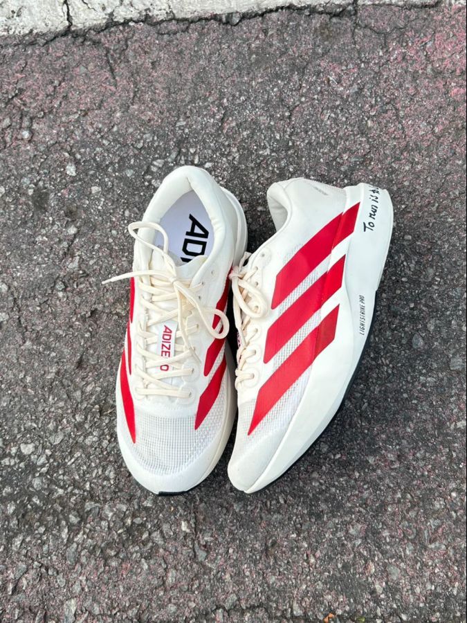 Adidas Adizero Evo SL - Branco/Vermelho Unissex