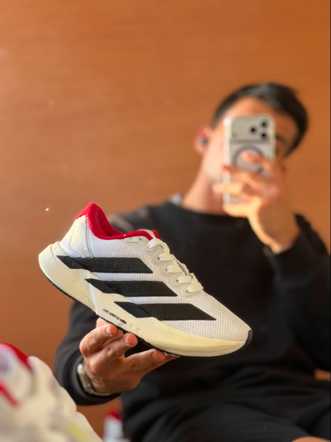 Adidas Adizero Evo SL (Linha Básica) Branco/Verde/Vermelho Masculino