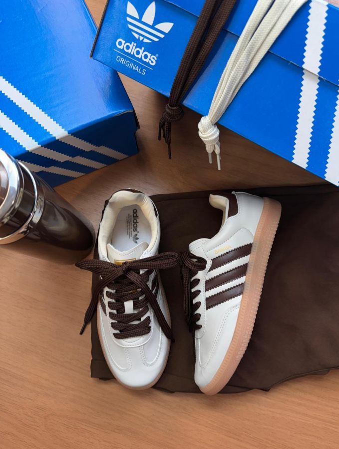 Adidas Samba Off/Café Sintético Acompanha Dois Cadarços Feminino