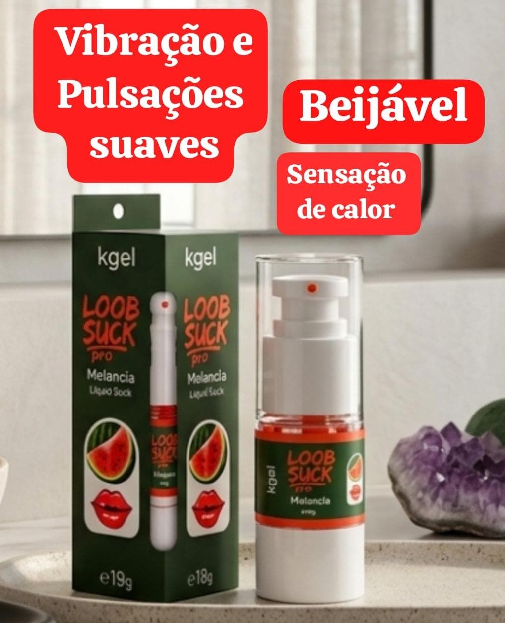 Loob Suck Pro Melancia Sugador Líquido Beijável 19G Kgel