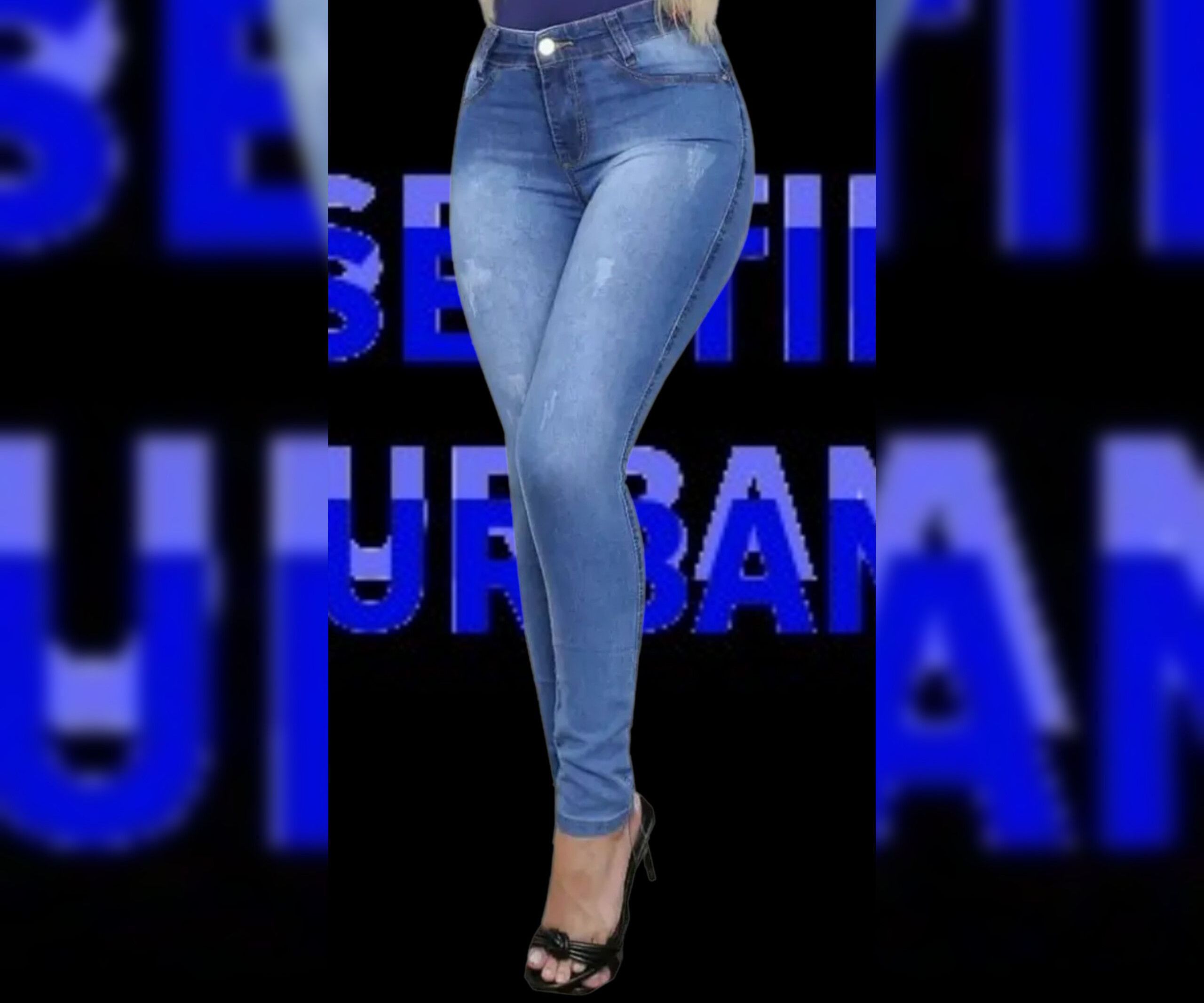 Calça jeans feminina Premium elastano
