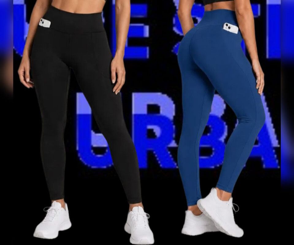 Calça legging com bolso lateral confortável e resistente
