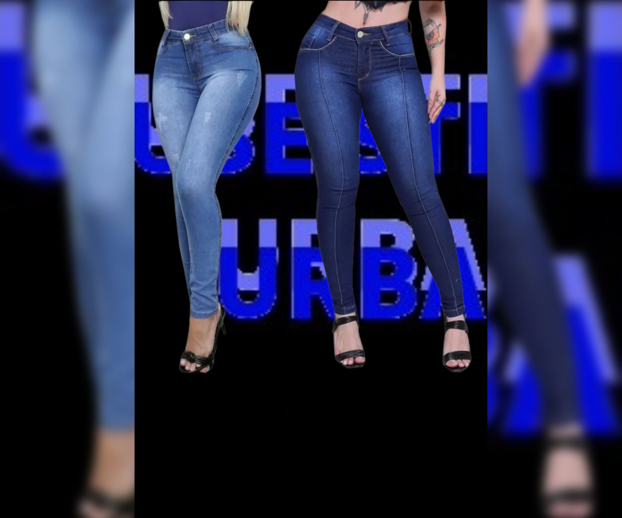 Calça jeans feminina Premium Lycra