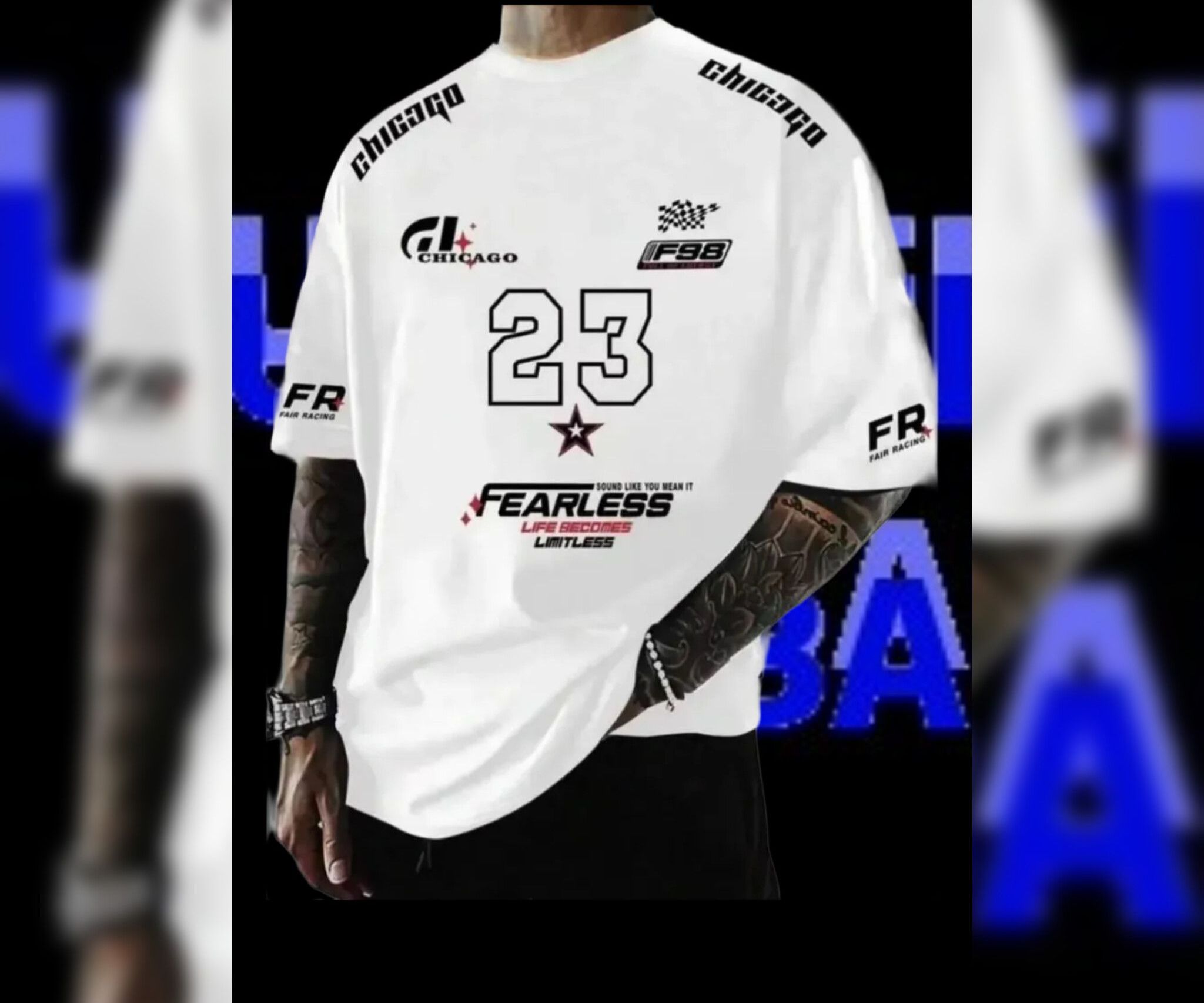 Camiseta masculina Chicago 23 confortável e resistente