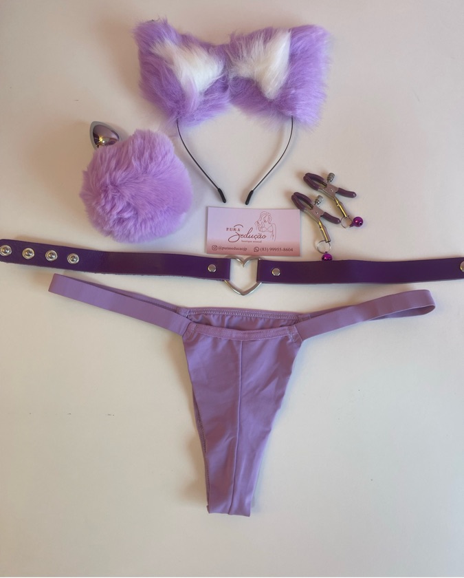 Kit coelha Lilas, NÃO ACOMPANHA A CALCINHA