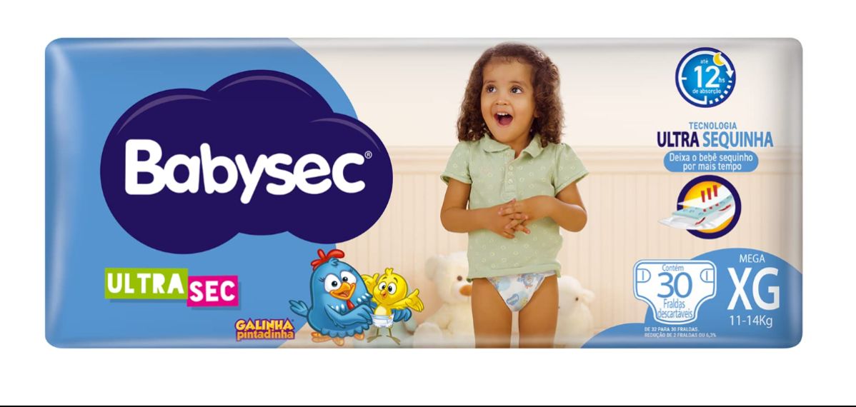 Fralda BabySec MEGA Tam. P/M/G/XG