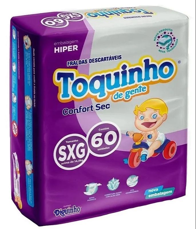 Fralda Toquinho HIPER Tam. M-G-EG-SXG