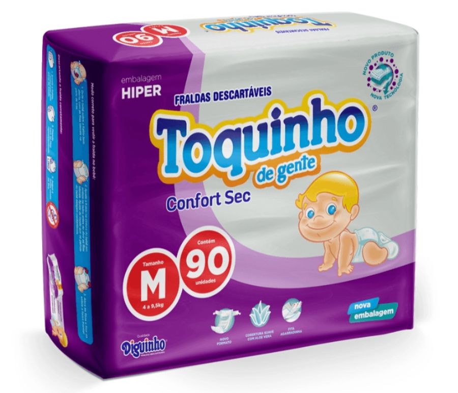 Fralda Toquinho HIPER Tam. M-G-EG-SXG