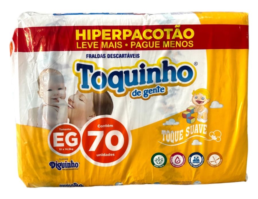 Fralda Toquinho HIPER Tam. M-G-EG-SXG