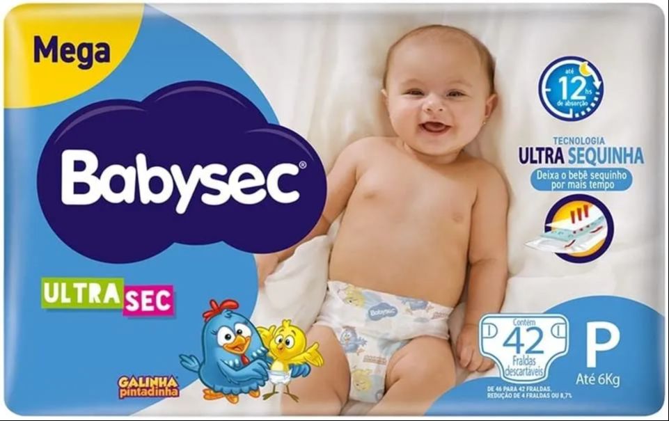 Fralda BabySec MEGA Tam. P/M/G/XG