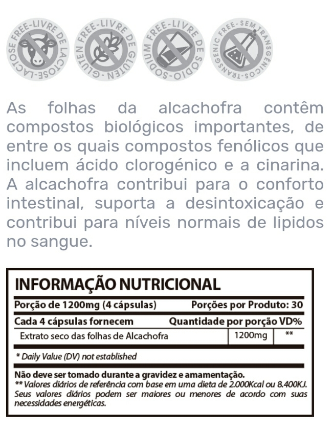Alcachofra 1200 Mg Sunfood 120 Caps.
