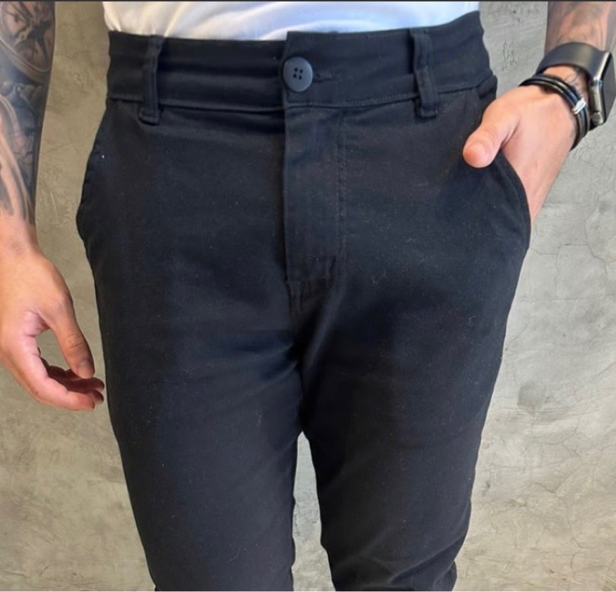 Calça Alfaiataria Sarja Preta