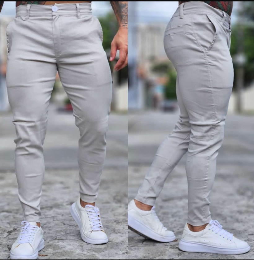 Calça alfaiataria cinza