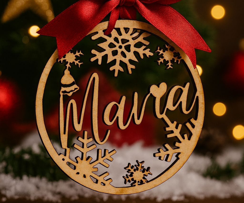 Esfera personalizada mdf natural