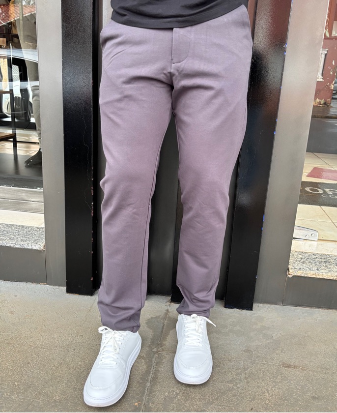 Calça Chino Slin Poliamida Grafite