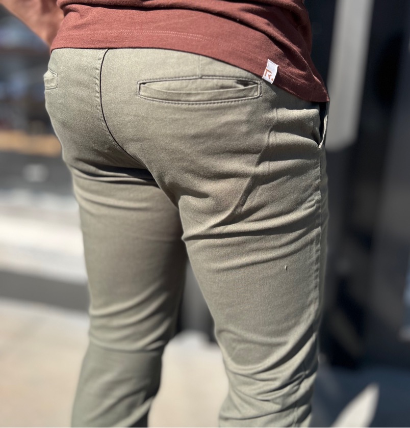 Calça Chino Slin Sibra Verde Musgo